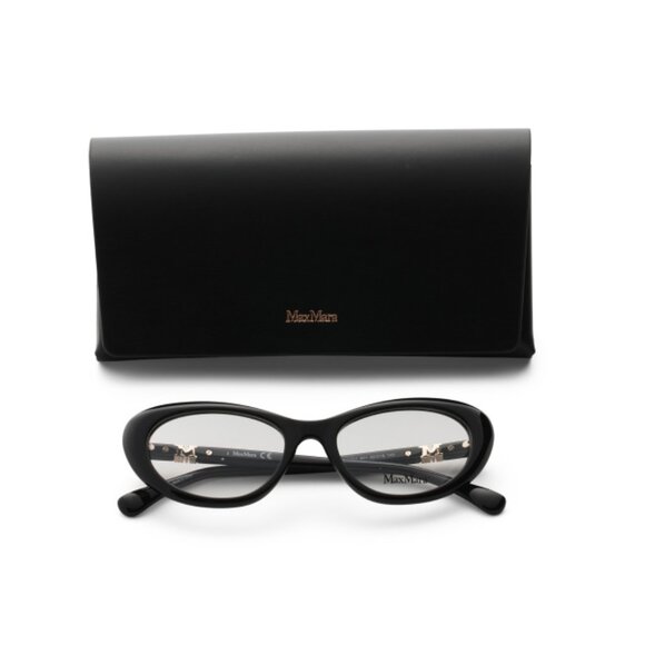 MAXMARA Shiny Black 52mm Opticals - Picture 1 of 2